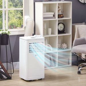 24H Timer 8000 BTU <b>Portable</b> <b>AC</b> <b>Unit</b> with Dehumidifier Remote Control for 161 Sq Ft Rooms (UK/EU Plug) Black - Product Image 3
