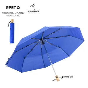 Parapluie pliable automatique en RPET, gadgets écologiques - Product Image 1