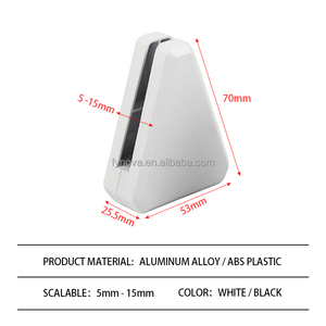 Penjepit Partisi Layar Meja Fynova yang Dapat Disesuaikan, Penjepit Kaca Desktop Kantor dari Paduan Aluminium, Braket Layar Segitiga - Product Image 3