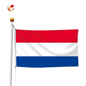 Hot Sale Promotion Hochwertige blau weiß gestreifte Flagge Benutzer definiertes Logo National Celebration Day Flag 3x5 ft 150*90 cm