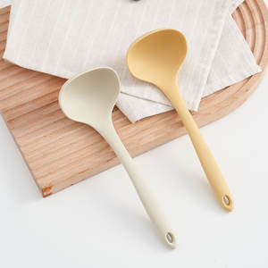 Juego de cucharas de silicona para sopa, utensilio de cocina reutilizable de calidad alimentaria con mango largo y grande para cocina - Product Image 2