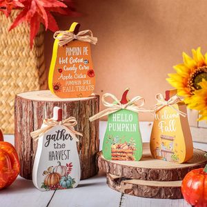 Décoration d'automne en bois, mini plateau à étages, style rustique, décoration d'intérieur, ensemble multi-pièces, thème feuillage de Thanksgiving - Product Image 4