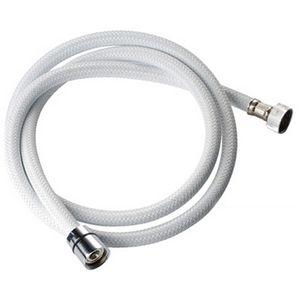 Manguera de ducha de nailon blanca de 150 cm, manguera flexible para bañera y lavabo - Product Image 1