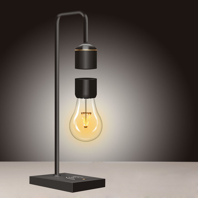 Wireless Charging Magnetic Levitating Floating Wireless LED Light Bulb for Desk Lamp Home Room Office Decor Unique Gift