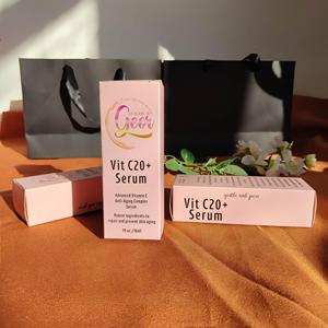 Cajas de Embalaje de Papel Rosa Plegables para Esencias Líquidas, Cajas de Cartón Blanco para Cosméticos con Logotipo Personalizado - Product Image 1