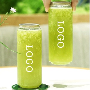 Fabbrica di vendita usa e getta 500ml PET lattine di <span class=keywords><strong>plastica</strong></span> per bevande alimentari grado di succo di tè per caffè Soda con tappo in alluminio - Product Image 2