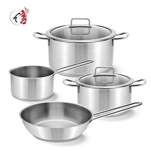 Ensembles d'ustensiles de cuisine professionnels en acier inoxydable, casseroles et poê<span class=keywords><strong>les</strong></span> multifonctions, casseroles industrielles - Product Image 1