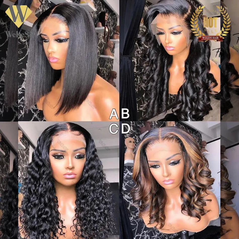 Raw Indian Hair Wigs Human Hair Glueless Full HD Lace Front Vietnamese Cuticle Aligned Hair HD Lace Frontal Wigs For Black Women