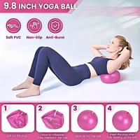 Set de Pilates, Kit de Yoga de 8 Piezas, Equipo de Gimnasio en Casa, Anillo de Pilates, Bandas de Resistencia, Pelota, Correa, Calcetines, Entrenamiento Físico Completo para Mujeres