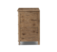 Commode rustique à 4 tiroirs en bois clair avec poignées en bois pour chambre à coucher