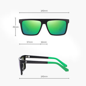 Occhiali da sole polarizzati personalizzati di nuova tendenza della moda che guidano la cornice della piastra Anti-ultravioletta in nero bianco rosso con Design alla moda - Product Image 2