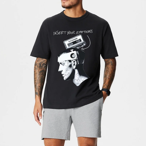 T-shirt Homme 100% Coton Tissé Haute Qualité Unisexe Lourd Oversize Manches Courtes Streetwear Impression Numérique Uni Vierge - Product Image 4