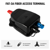 Caja de terminación de cable de fibra óptica IP68 preterminada, PC+ABS, 3 fibras SC APC, para exteriores, FTTH, montaje en pared o poste