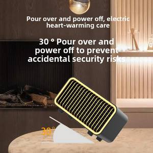 Petit réchaud électrique économe en énergie Chauffage rapide Élément chauffant PTC Ventilateur de protection contre la surchauffe Nouveau bureau en plastique transfrontalier - Product Image 4