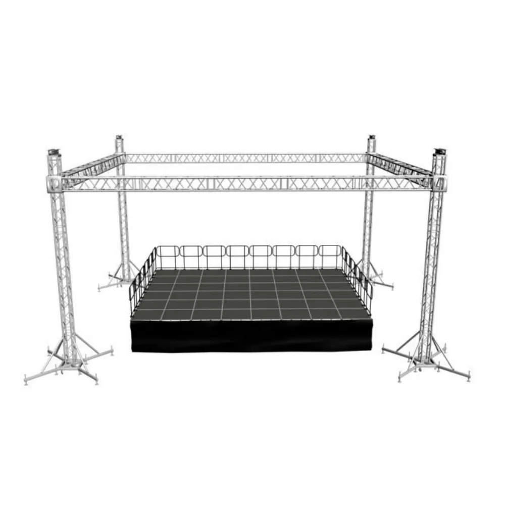 Wereldwijd Groot Concertevenement Podium Aluminium Verlichting Dak Truss Systeem Ontwerp Spigot Concert Podium Truss Met Dak Truss Systeem