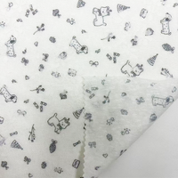 Tissu en polyester tricoté à motif de dessin animé en dentelle, imprimé, pour vêtements et t-shirts – Vente chaude