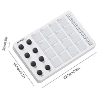 M-VAVE SMC-PAD rampe de lancement Interface USB-C Portable petit contrôleur MIDI sans fil clavier de percussion électronique grand public