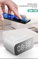 Muziekspeler Retro Bluetooth-luidspreker Nieuwste vintage klassieke 15W 10W draadloze oplader Grote volume wekker Draagbare luidspreker