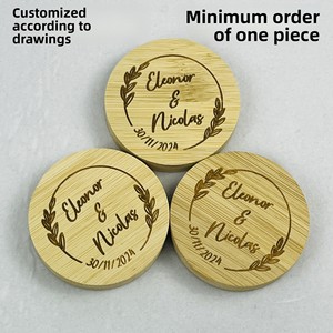 Personnalisation de motifs personnalisés Nom sculpté Ouvre-bouteille de bière en bois Autocollant magnétique Aimants Logo - Product Image 2