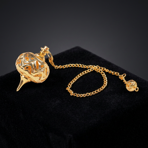 Péndulo de Ágata con Jaula de Bolas de Latón y Diseño de Feng Shui para el Amor, Tallado y Grabado para Decoración del Hogar - Product Image 3