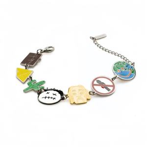 Bracelet d'album d'art de chanteur hip-hop, Kawaii Kanye Dropouts Bear, vintage, hip-hop, métal, manchette, bijoux, chaîne de mode pour hommes et femmes - Product Image 6