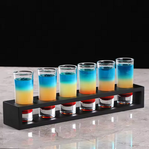 Set Gelas <span class=keywords><strong>Shot</strong></span> Kristal Grosir untuk Minuman Alkohol Kuat, Koktail, dengan Tempat Gelas <span class=keywords><strong>Shot</strong></span> Esensial untuk Bar - Product Image 2