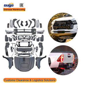 Kit carrosserie GUGO Hilux pour <span class=keywords><strong>Toyota</strong></span> Hilux 2015-2024, transformation de l'ancien au nouveau style GR <span class=keywords><strong>Sport</strong></span>, pare-chocs avant, calandre, capot - Product Image 1