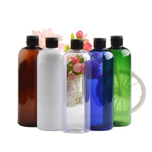 ขวดบรรจุภัณฑ์เครื่องสำอาง PET สีดำ ขาว ใส ฟ้า อำพัน ขนาด 500 มล. พร้อมฝาปิดแบบพลิก สำหรับแชมพู โลชั่น ตัวอย่างฟรี - Product Image 3
