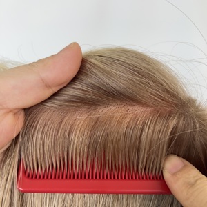 Parrucca in Capelli Umani Veri di Alta Qualità con Base Mono, Corta, Disponibile in Diversi Colori per Abbinarla a Diversi Stili Naturali - Vendita all'Ingrosso Diretta dalla Fabbrica - Product Image 4