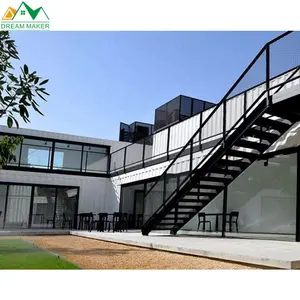 Rumah Prefabrikasi Casa 20ft Kecil Lipat Wadah Kantor Untuk Rumah Lipat Portabel Bangunan Kantor Prefab Modular Luar Ruangan