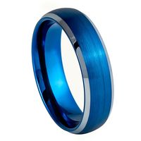 Prix de gros pour hommes 8mm noir bleu plaqué carbure de tungstène bijoux en tungstène de base bagues de mariage pour hommes bagues de mode