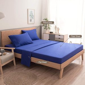 Textile d'hôtel <span class=keywords><strong>drap</strong></span> de literie en microfibre doux de luxe 1800 poche profonde 4 pièces ensemble de draps de lit d'hôtel pour hôtel - Product Image 2