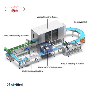 Lst 100 kg/giờ nóng bán PLC thành phần điều kiện Mới Thanh Sô cô la máy làm cho dây chuyền sản xuất với các loại hạt và trái cây - Product Image 2