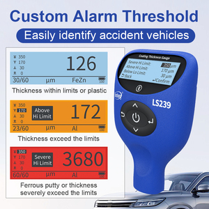 Jauge d'<span class=keywords><strong>épaisseur</strong></span> de <span class=keywords><strong>peinture</strong></span> <span class=keywords><strong>automobile</strong></span> LS239 Linshang pour voitures d'occasion avec statistiques des données, <span class=keywords><strong>mesure</strong></span> l'<span class=keywords><strong>épaisseur</strong></span> de la <span class=keywords><strong>peinture</strong></span> sur les panneaux de carrosserie en acier et en aluminium - Product Image 2