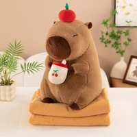 Vente en gros Nouveau produit Capybara Cartoon Plush Toy Climatiseur Quilt Doll Summer Sleeping Blanket Bear Type