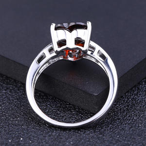 En stock, serie de anillos de plata 925 con incrustaciones de cristal y diamantes de imitación, anillo de piedras preciosas vintage, elegante y de alta gama, directo del fabricante - Product Image 3