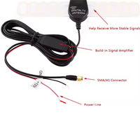 Câble ultra-haute fréquence 5m antenne de télévision numérique intérieure FM/AM Booster récepteur de ISDB-T DVB-T monté sur voiture connecteur SMA câble de 3m"