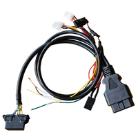 كابل توصيل OBD2 ذو 16 دبوس، ذكر إلى أنثى، محول تمديد مع عازل PVC وحامل تثبيت وحزمة أسلاك للاستخدام في السيارات