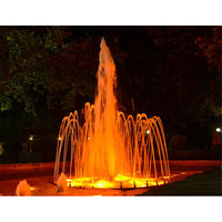 Jardín cuadrado al aire libre Pequeñas luces LED Color Multimedia Control de programa Música Fuente de baile Productos de jardín de piedra de calidad