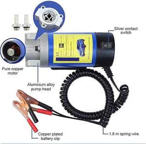Bomba de Transferência de Combustível Elétrica de Motor DC 12V/24V com Baixa Pressão para Óleo <span class=keywords><strong>Diesel</strong></span>, Querosene e Lubrificantes - Product Image 5