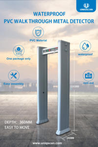 UNIQSCAN 2024 Venda Quente Portátil Caminhada através do Portão Detector De Metais Material PVC Impermeável Modelo Segurança e Proteção Produto - Product Image 3