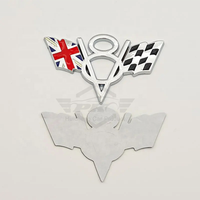 Emblème de voiture de course 3D en métal V8 USA UK Allemagne, logo du drapeau national, autocollant pour aile latérale, coffre arrière, pour Jeep GMC Ford Chevrolet