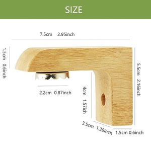 Enkelvoudige Houten Magnetische Staafzeephouder Staande Type Installatie Voor Douchewand <span class=keywords><strong>2</strong></span> Sets Houten Zeepbakje Voor Zeep - Product Image 6