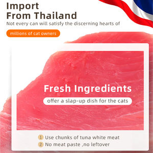 Venta caliente de fábrica OEM ODM salmón mezclado latas de comida para gatos enlatada ayuda con suplementos nutricionales para gatos - Product Image 5