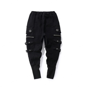 Custom Fashion Drawstring Casual <b>Men</b> High Quality Joggers Black Sweatpants Hip Hop <b>Men</b> Streetwear Casual Trousers <b>Cross</b>-pants - Product Image 2