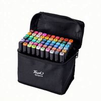 Juego de Marcadores de Alcohol Borrables de 80 Colores, Modelo 406 de USA Mairun, Negros Permanentes, con Estuche Portátil de Gran Capacidad para Dibujo