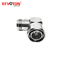 Adaptateur Convertisseur Connecteurs Coaxiaux RF 4.3/10 Mini Din Mâle 90 Degrés vers 4.3-10 Mini Din Femelle