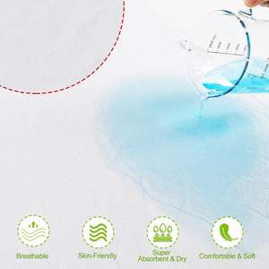 Almohadillas de cama lavables impermeables de 4 capas para incontinencia - Product Image 4