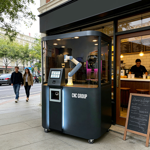 Máquina de Café Robótica Inteligente Totalmente Automática y Personalizable, Cafetera Multi-Sabor para Espresso y Latte, Robótica con Tecnología Dobot Al-Powered - Product Image 1