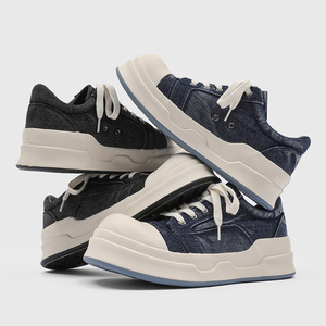 รองเท้าผ้าใบผู้ชายสไตล์เรโทรสปอร์ต ลำลอง ระบายอากาศดี แฟชั่นทันสมัย แบบผูกเชือก กันลื่น ใส่ได้ทุกฤดูใบไม้ผลิ ฤดูร้อน ฤดูหนาว - Product Image 4